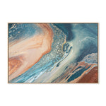 Aqua Mirage, By Jayda Koludrovic Wall Art Gioia-Local 40x60cm Framed Canvas Oak