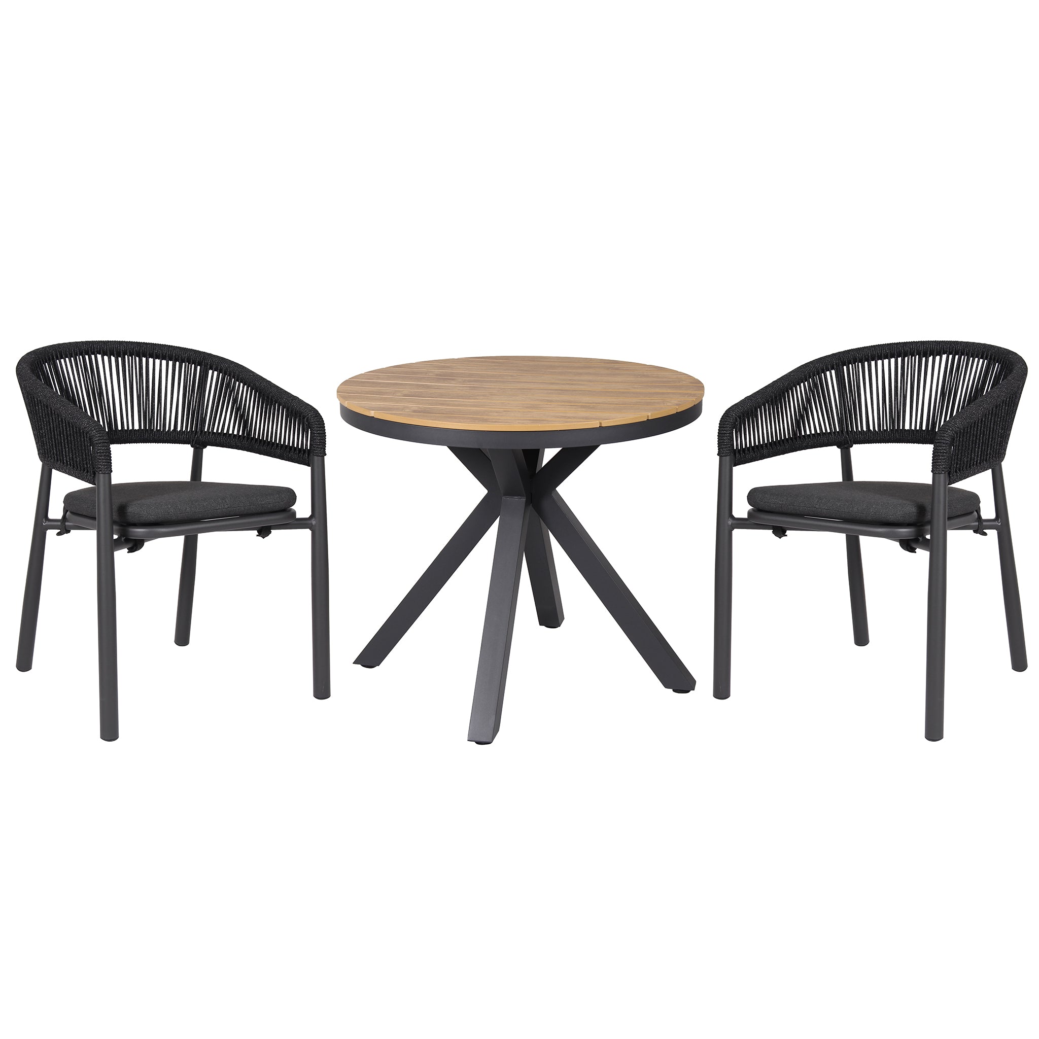 Set of 2 - Gonzalo Outdoor Dining Chair - Charcoal Outdoor Chair Industra-Core