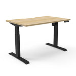 Boost 1.2m Light Single Sided Workstation - Natural & Black Office Desk Rline-Local   