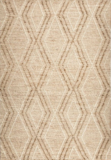 Hand Braided Beige Rug - 280 x 190cm