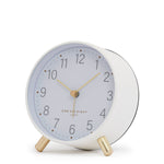 Angelina Silent Alarm Clock - White Clock Onesix-Local   