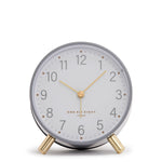 Angelina Silent Alarm Clock - Grey Clock Onesix-Local   