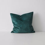 Ava 50x 50cm Velvet Cushion Cushion Weave-Local Ava Emerald Polyester