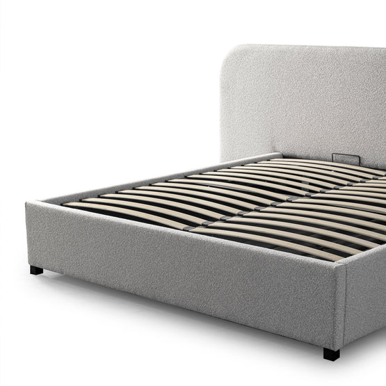 Greta King Sized Bed Frame - Clay Grey with storage Bed Frame Ming-Core   