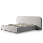 Greta King Sized Bed Frame - Clay Grey with storage Bed Frame Ming-Core   