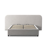 Greta Queen Sized Bed Frame - Clay Grey with storage Bed Frame Ming-Core   