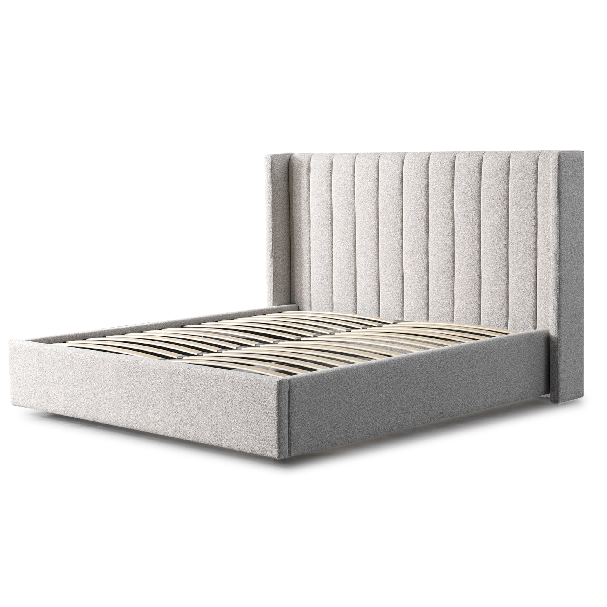 Hillsdale Wide Base King Bed Frame - Clay Grey Bed Frame Ming-Core   