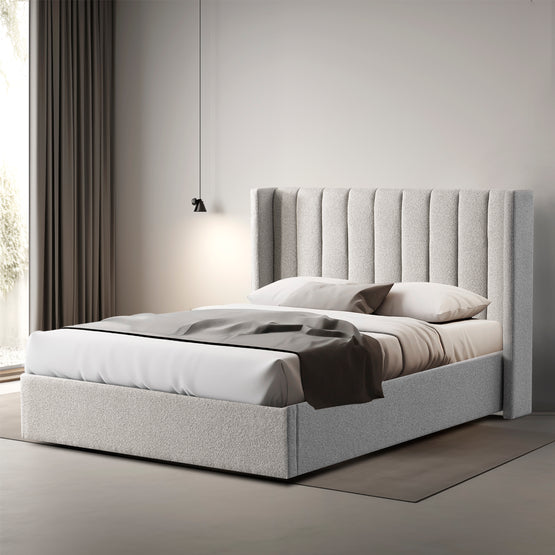 Hillsdale Wide Base Queen Bed Frame - Clay Grey Bed Frame Ming-Core   