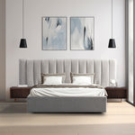 Ralph Wide Base Queen Bed Frame - Clay Grey with Storage Bed Frame Ming-Core   