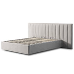 Ralph Wide Base Queen Bed Frame - Clay Grey with Storage Bed Frame Ming-Core   