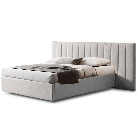 Ralph Wide Base Queen Bed Frame - Clay Grey with Storage Bed Frame Ming-Core   