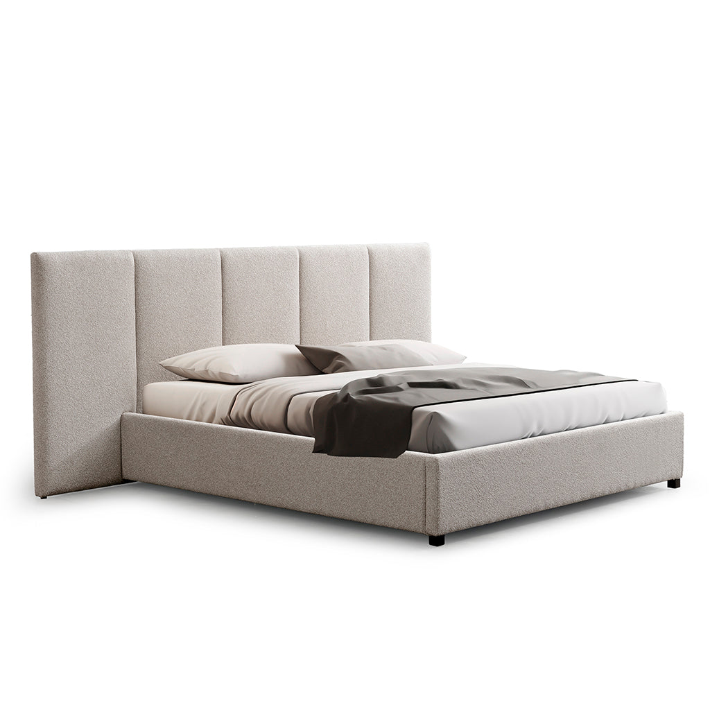 Amado King Bed Frame - Clay Grey with Storage Bed Frame Ming-Core   