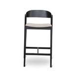 Davis Black Bar Stool - Grey Seat Bar Stool Swady-Core   