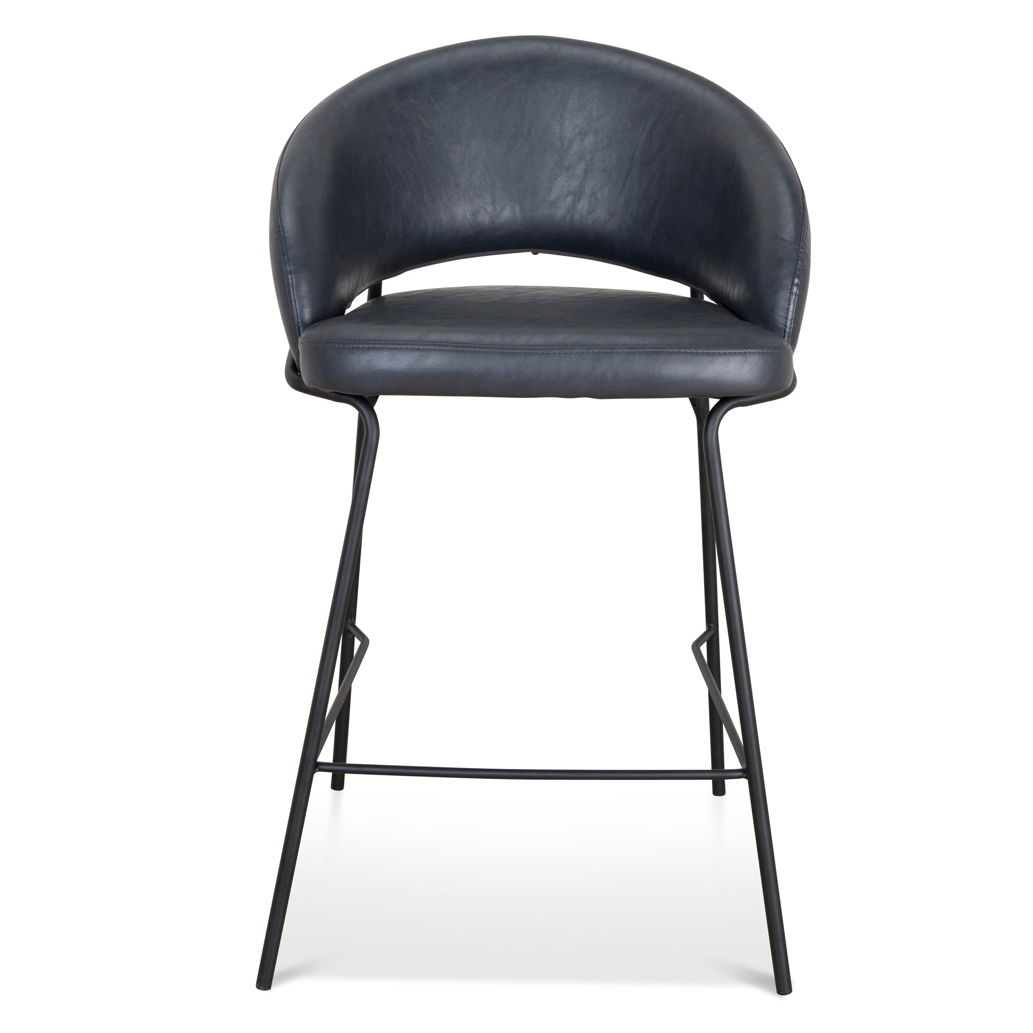 Rabi Fabric Bar Stool - Full Black Bar Stool Freehold-Core