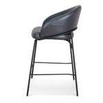 Ex Display - Rabi Fabric Bar Stool - Full Black - Last One Bar Stool Freehold-Core   