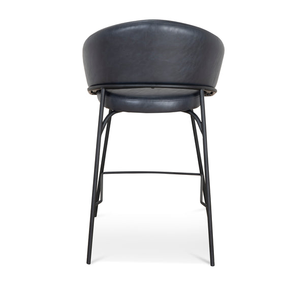 Ex Display - Rabi Fabric Bar Stool - Full Black - Last One Bar Stool Freehold-Core   