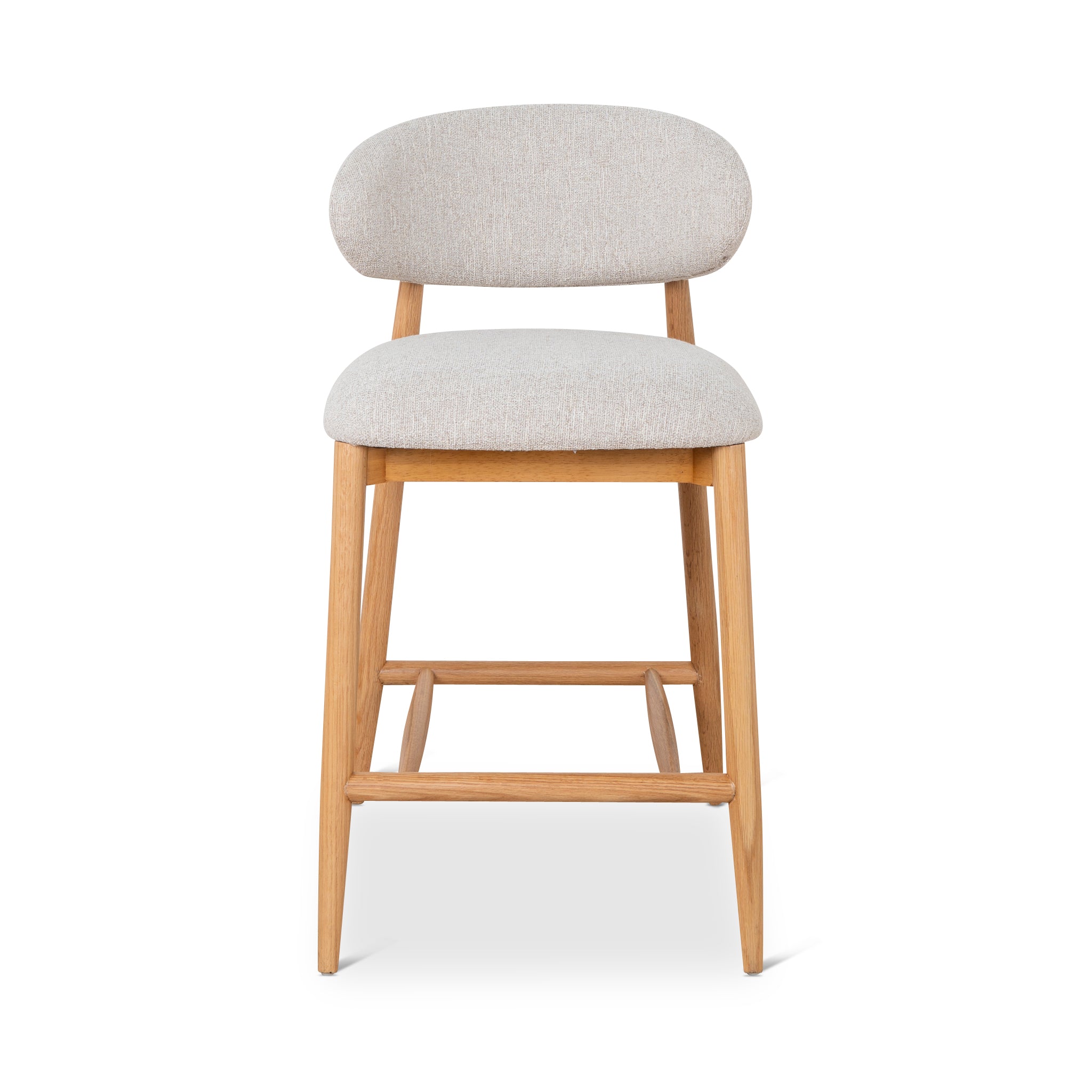 Heizer 65cm Oak Bar Stool - Coastal Beige Bar Stool MYI-Core