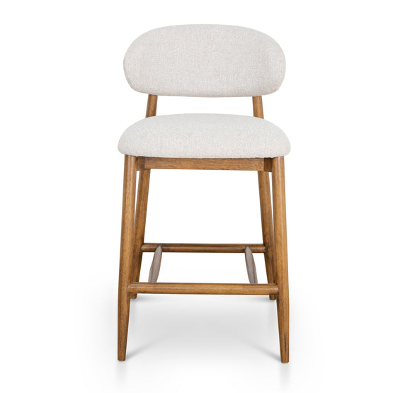 Heizer 65cm Coastal Beige Bar Stool - Dark Natural Bar Stool MYI-Core   