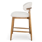 Heizer 65cm Coastal Beige Bar Stool - Dark Natural Bar Stool MYI-Core   