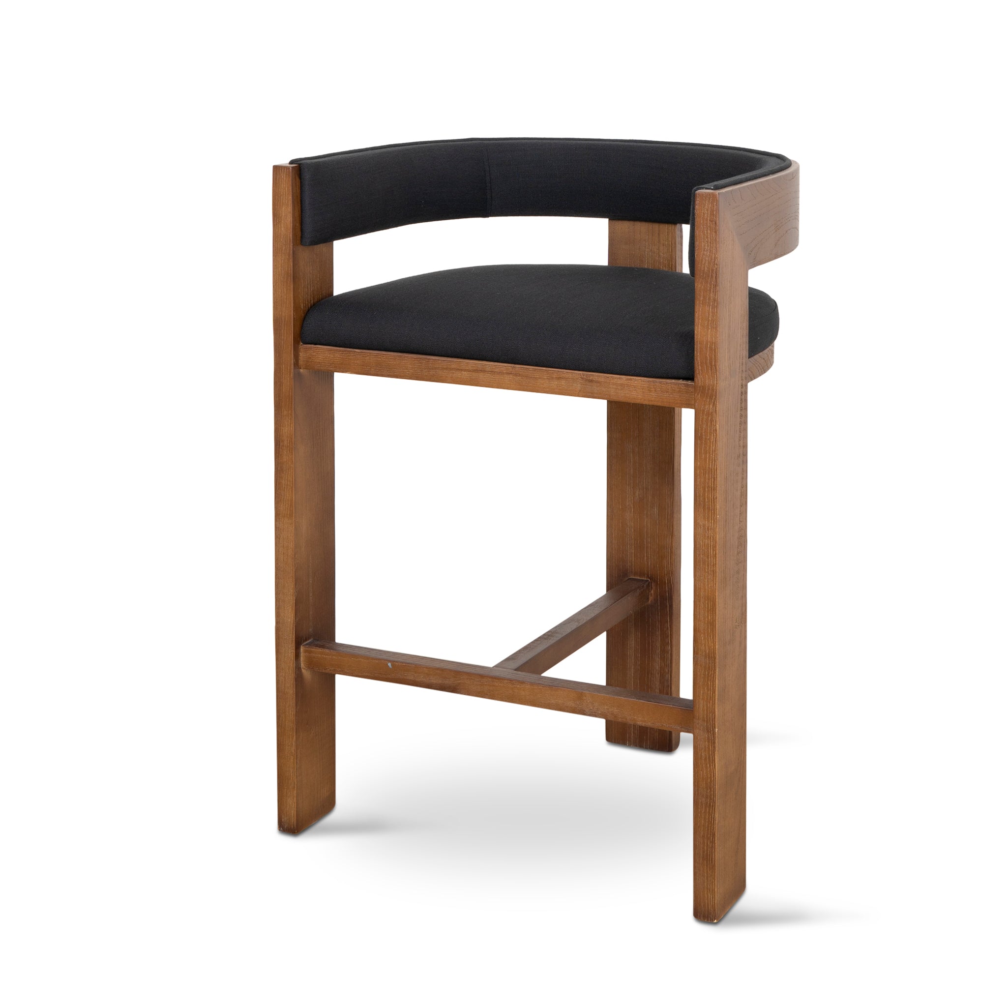 Miles Brown ELM Barstool - Black Bar Stool LJ-Core