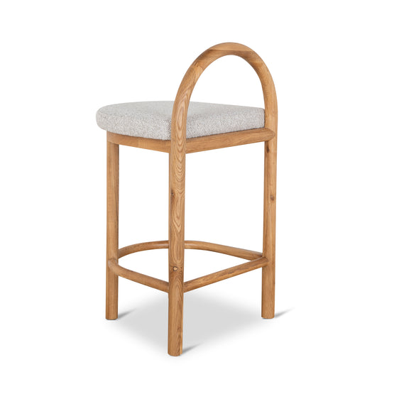 Adir 65cm Natural Bar Stool - Clay Grey LJ-Core