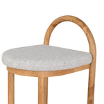 Adir 65cm Natural Bar Stool - Clay Grey LJ-Core