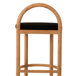 Adir 66cm Natural Bar Stool - Black Seat Bar Stool LJ-Core