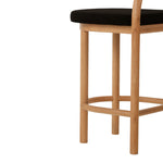 Adir 66cm Natural Bar Stool - Black Seat Bar Stool LJ-Core