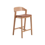 Davis 65cm Natural Bar Stool - Brown Seat Interior Secrets