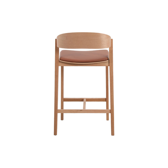 Davis 65cm Natural Bar Stool - Brown Seat Interior Secrets