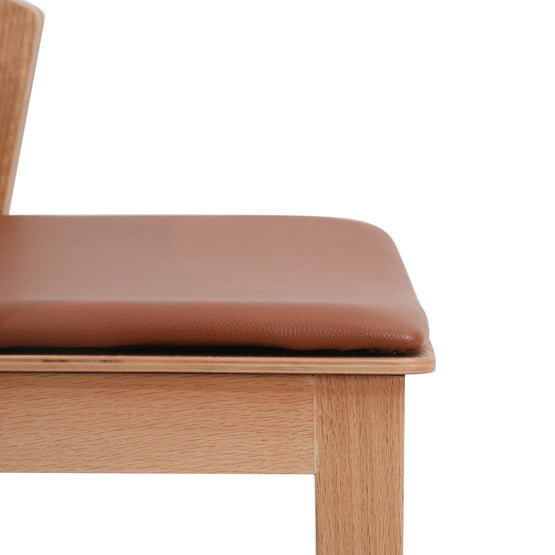 Davis 65cm Natural Bar Stool - Brown Seat Interior Secrets