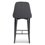 Ex Display - Arlen 65cm Bar Stool - Grey Velvet Bar Stool St Chairs-Core   