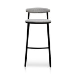 Ex Display - Oneal 75cm Fabric Bar Stool - Silver Grey and Black Legs-V1 Bar Stool Swady-Core   