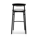 Ex Display - Oneal 75cm Fabric Bar Stool - Silver Grey and Black Legs-V1 Bar Stool Swady-Core   