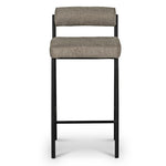 Set of 2 - Shaffer 65cm Fabric Bar Stool - Grey Bar Stool Freehold-Core   