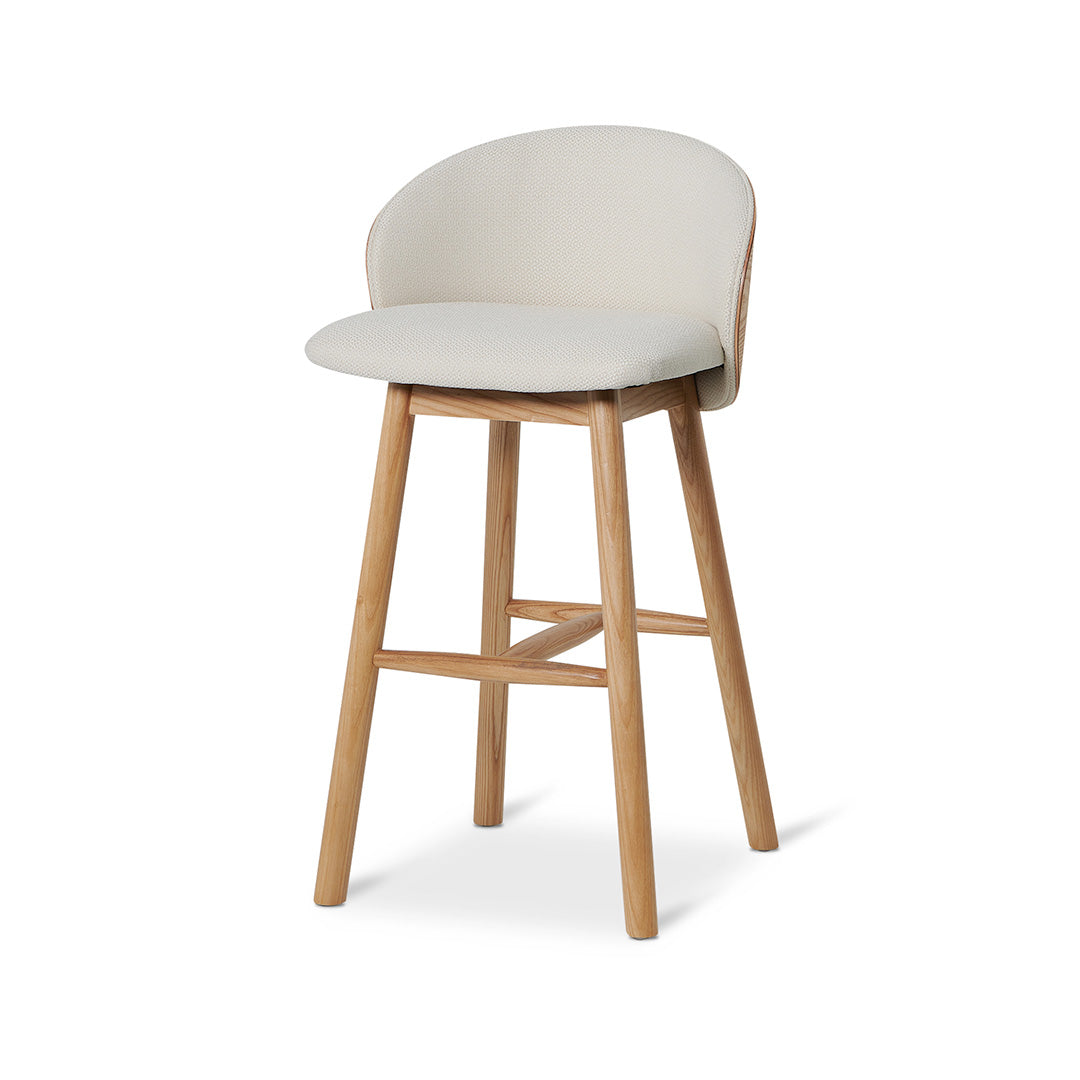 Ex Display - Lennox 65cm Natural Bar Stool - Beige Bar Stool Drake-Core   