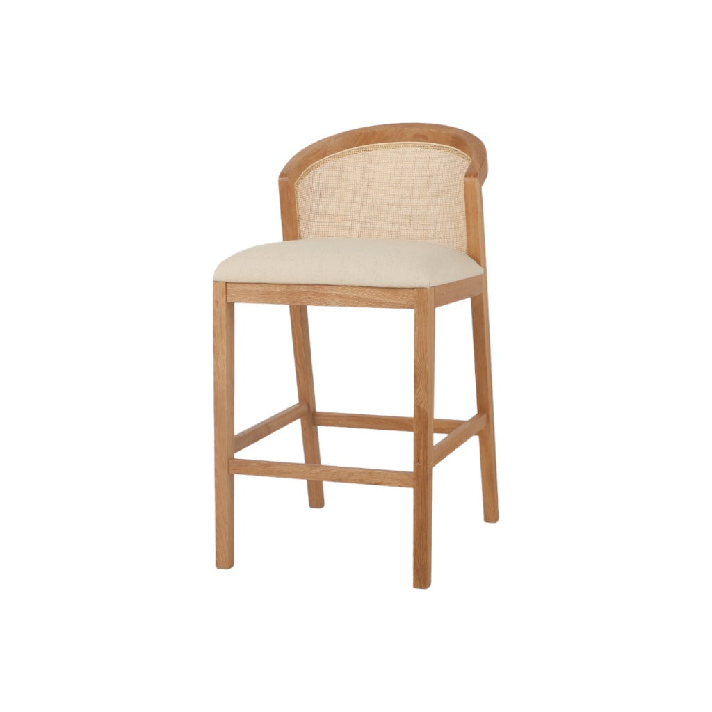 Ex Display - Margie Fabric Barstool - Light Beige Bar Stool LJ-Core