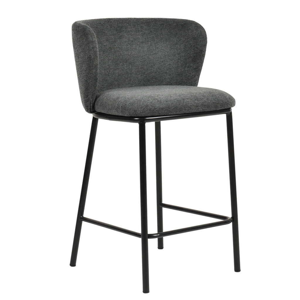 Set of 2 - Flossie 65cm Bar Stool - Charcoal Grey Bar Stool Freehold-Core   