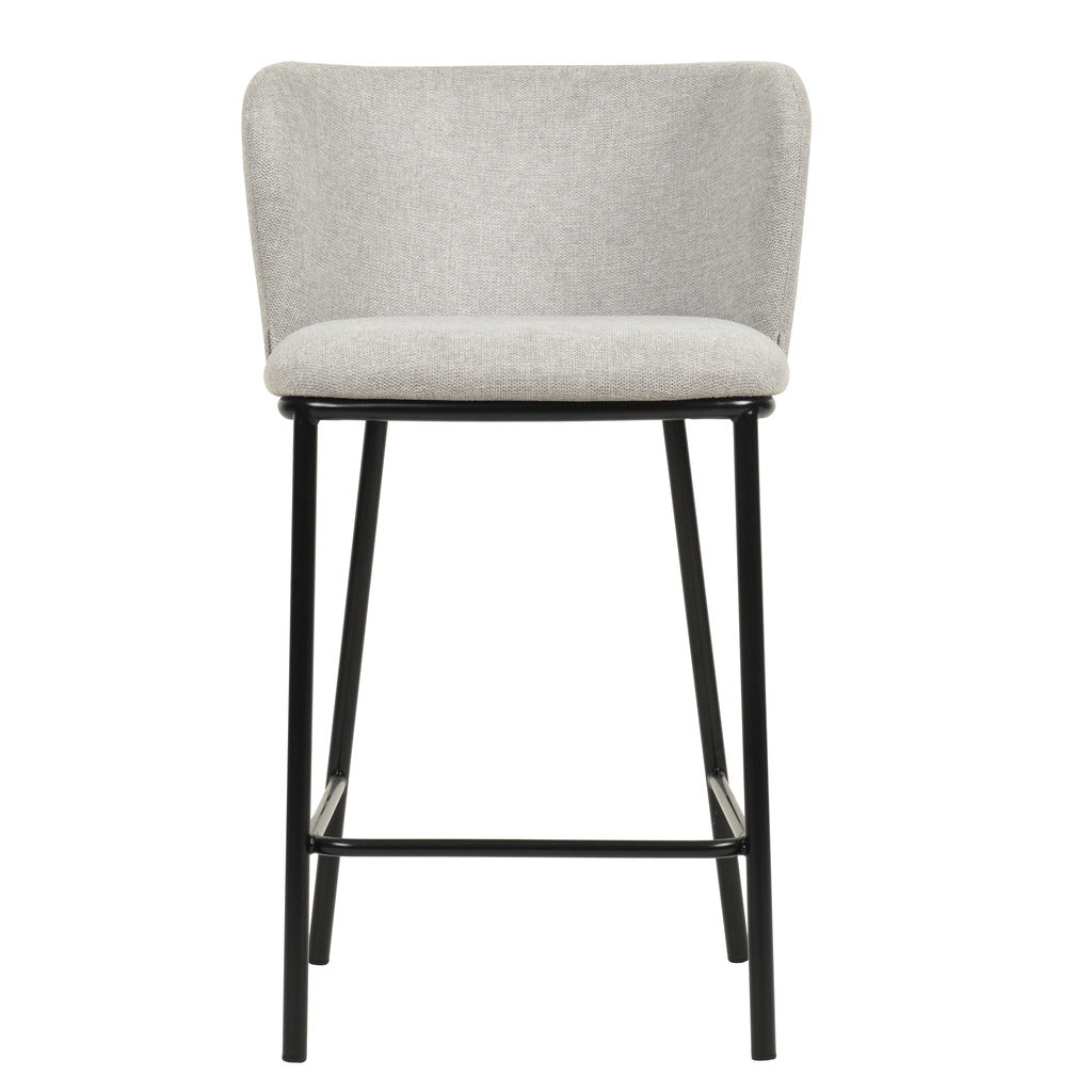 Set of 2 - Flossie 65cm Bar Stool - Coastal Light Grey Bar Stool Freehold-Core   