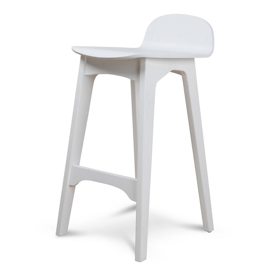 Connor 65cm Bar Stool - Full White Bar Stool Drake-Core   