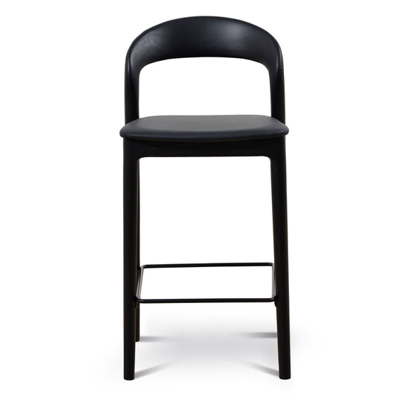 Set of 2 - Caspar 65cm Bar Stool - Full Black Bar Stool Swady-Core   