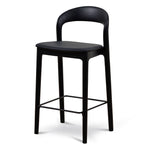 Set of 2 - Caspar 65cm Bar Stool - Full Black Bar Stool Swady-Core   