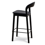 Set of 2 - Caspar 65cm Bar Stool - Full Black Bar Stool Swady-Core   