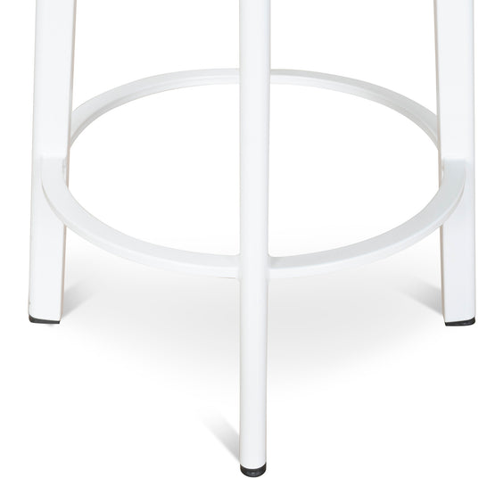 Set of 2 - James 65cm Timber Seat Bar Stool - White Bar Stool New Home-Core   