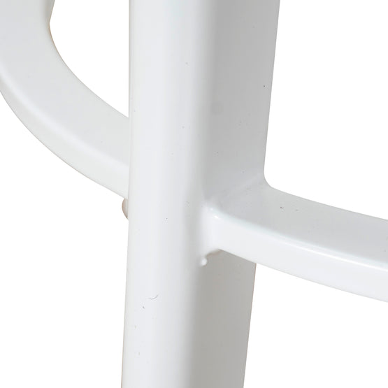 Set of 2 - James 65cm Timber Seat Bar Stool - White Bar Stool New Home-Core   