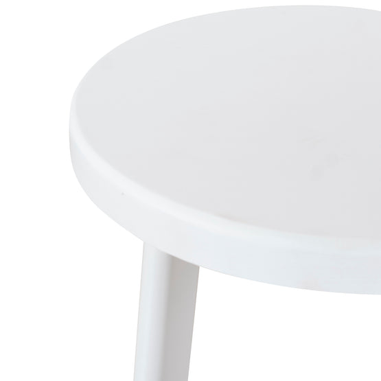 Set of 2 - James 65cm Timber Seat Bar Stool - White Bar Stool New Home-Core   