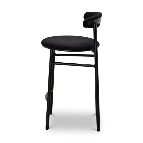 Set of 2 - Oneal 65cm Bar Stool - Full Black Bar Stool Swady-Core   