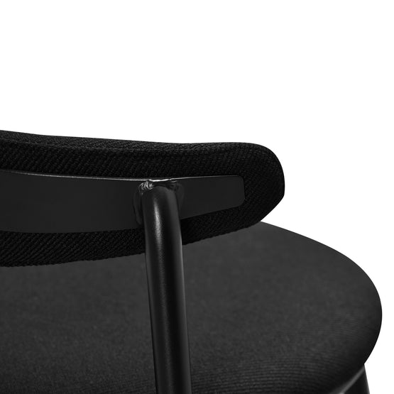 Set of 2 - Oneal 65cm Bar Stool - Full Black Bar Stool Swady-Core   