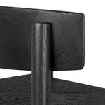 Erika 65cm Bar Stool - Full Black with Back Rest Bar Stool Oakwood-Core   