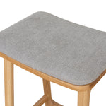 Cyprus 67cm Natural Bar Stool - Grey Bar Stool Oakwood-Core   